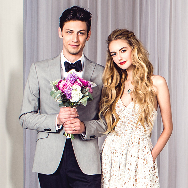 Couple attending a special event