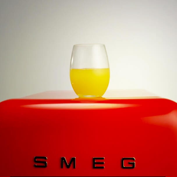 Image of a glass of juice in one of our Chicago hotel suites