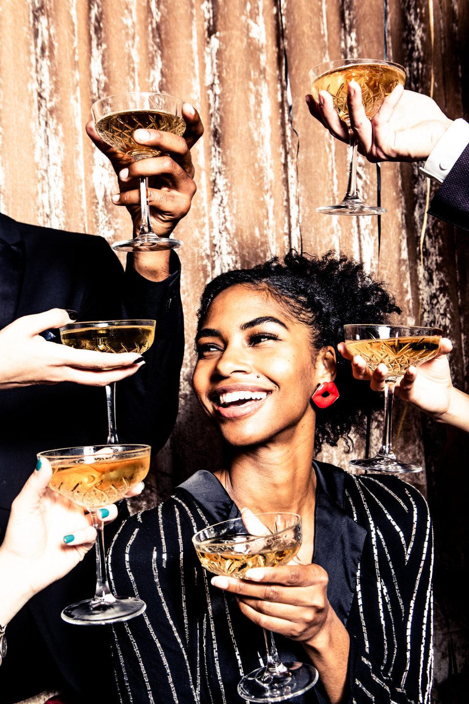 Sipping cocktails at Commons Club