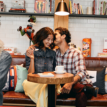 Couple at a coffee shop